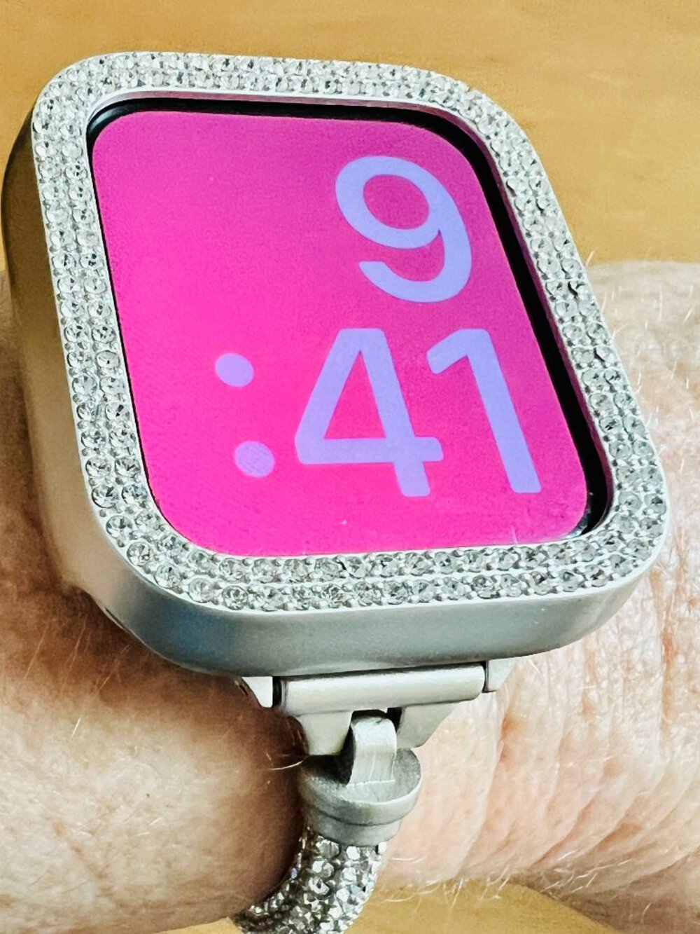 Crystal Bracelet Watch Band for Apple Watch 44mm face